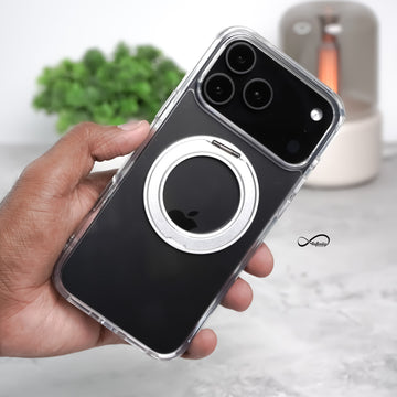 iPhone 17 Pro Max Back Cover Case | 360 Kickstand Mag-X - Clear