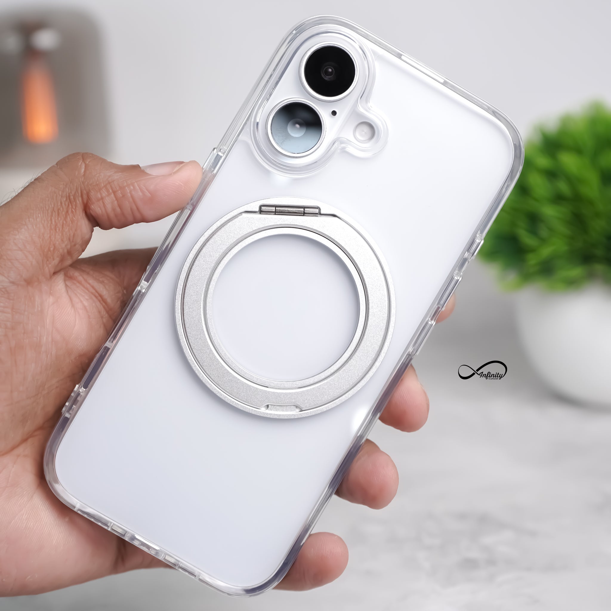 iPhone 17 Back Cover Case | 360 Kickstand Mag-X - Clear