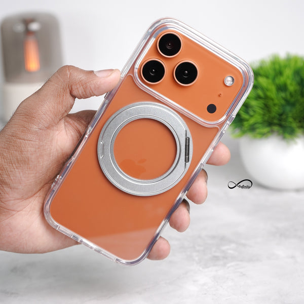 iPhone 17 Pro Back Cover Case | 360 Kickstand Mag-X - Clear