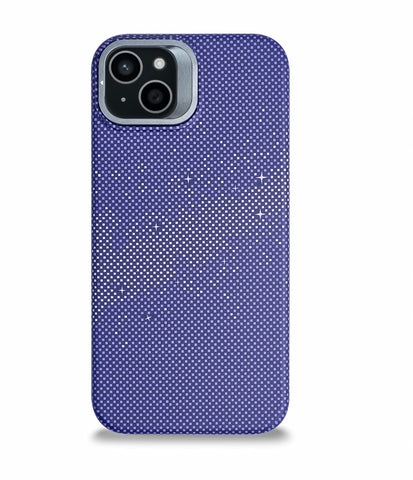 iPhone 15 Plus Back Cover Case | Carbon Fiber Kickstand Mag-X - Galaxy Purple