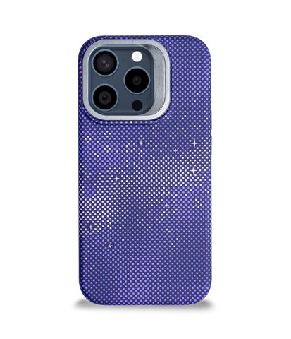 iPhone 15 Pro Back Cover Case | Carbon Fiber Kickstand Mag-X - Galaxy Purple