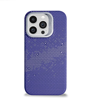 iPhone 14 Pro Back Cover Case | Carbon Fiber Kickstand Mag-X - Galaxy Purple