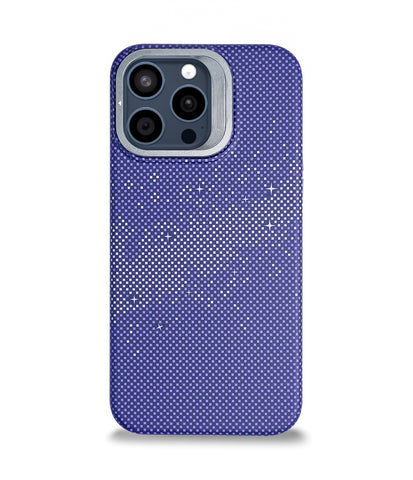 iPhone 15 Pro Max Back Cover Case | Carbon Fiber Kickstand Mag-X - Galaxy Purple