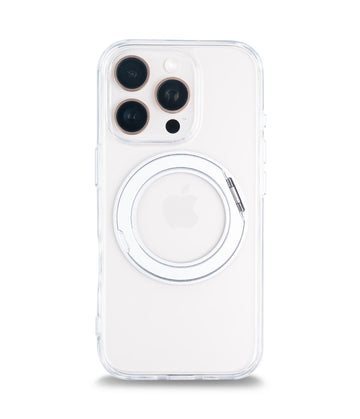 iPhone 16 Pro Back Cover Case | 360 Kickstand Mag-X - Clear