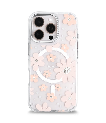 iPhone 16 Pro Back Cover Case | Floral Case Mag-X - Gold