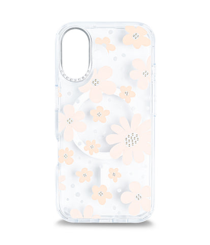 iPhone 16 Back Cover Case | Floral Case Mag-X - Gold