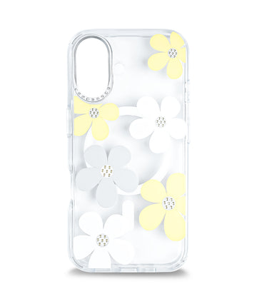 iPhone 16 Back Cover Case | Floral Case Mag-X - Yellow