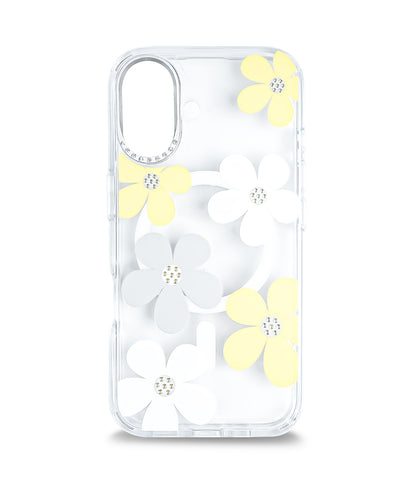 iPhone 16 Back Cover Case | Floral Case Mag-X - Yellow