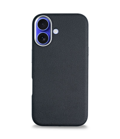 iPhone 16 Back Cover Case | PU Leather Mag-X - Black