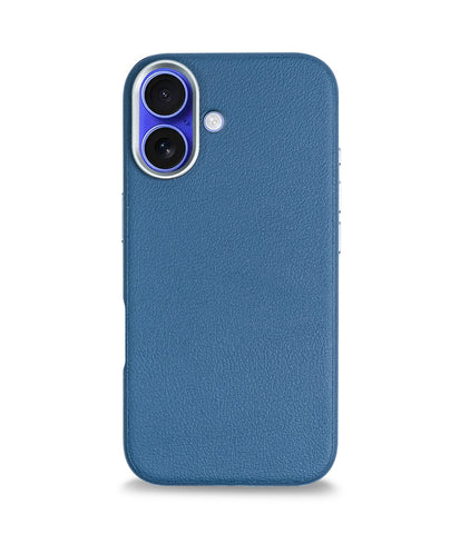 iPhone 16 Back Cover Case | PU Leather Mag-X - Blue