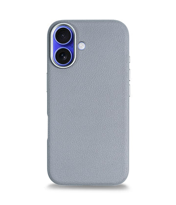 iPhone 16 Back Cover Case | PU Leather Mag-X - Gray