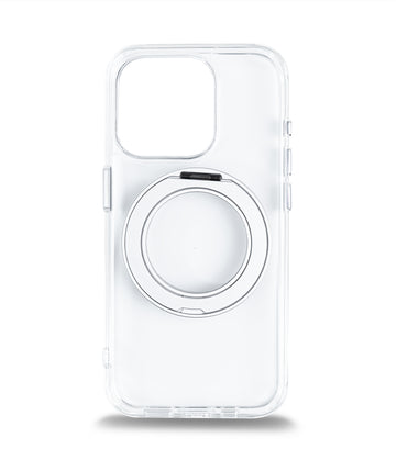 iPhone 15 Pro Max Back Cover Case | 360 Kickstand Mag-X - Clear