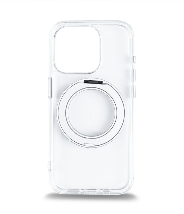 iPhone 15 Pro Max Back Cover Case | 360 Kickstand Mag-X - Clear