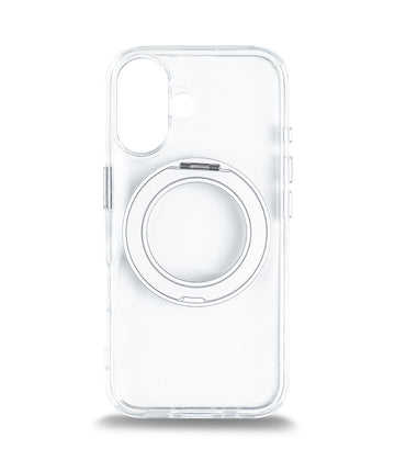 iPhone 16 Back Cover Case | 360 Kickstand Mag-X - Clear