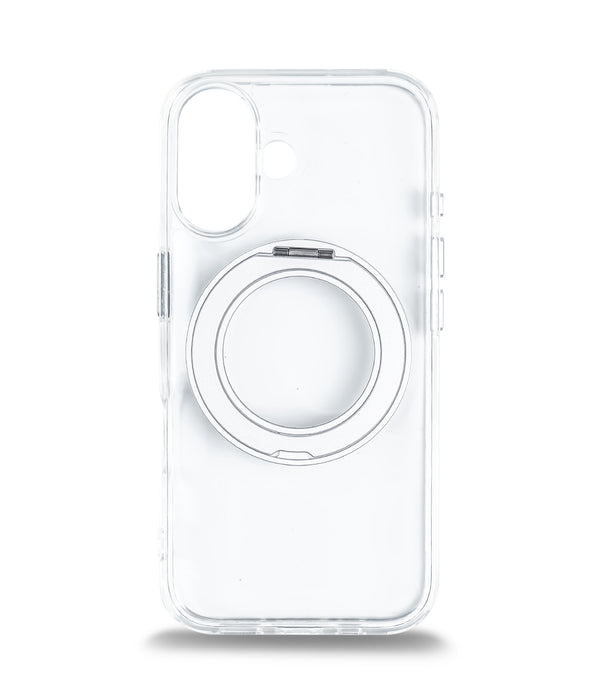 iPhone 16 Back Cover Case | 360 Kickstand Mag-X - Clear