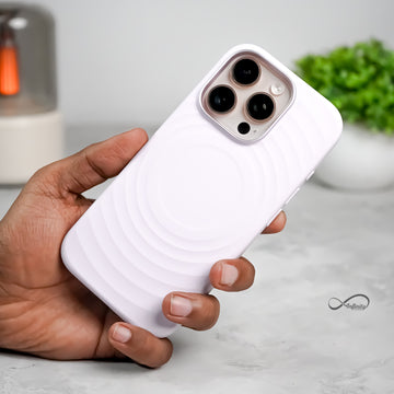 iPhone 16 Pro Back Cover Case | Silicone Wave Mag-X - Purple