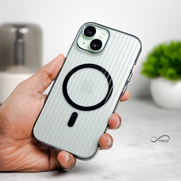 iPhone 15 Back Cover Case | Suitcase Mag-X - Matte Gray