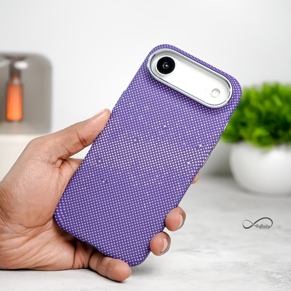 iPhone 17 Air Back Cover Case | Carbon Fiber Mag-X - Galaxy Purple