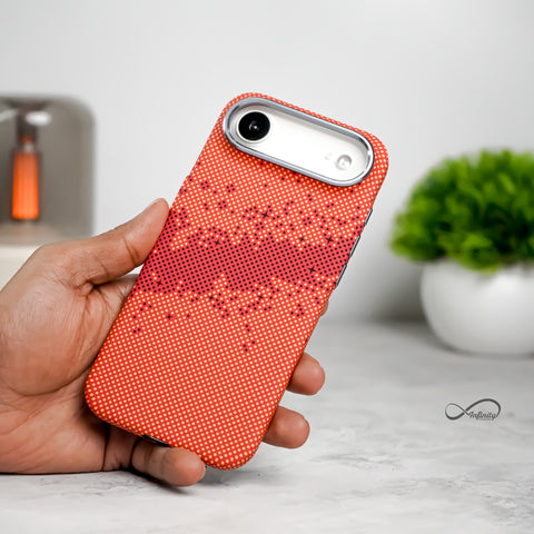 iPhone 17 Air Back Cover Case | Carbon Fiber Mag-X - Galaxy Orange