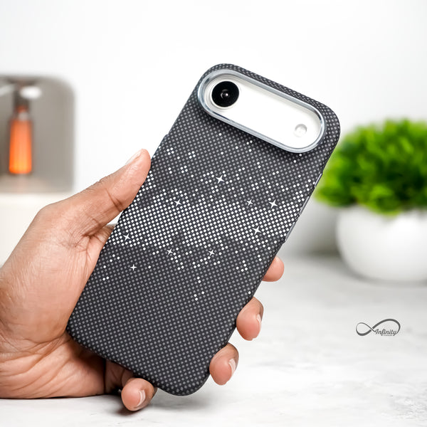 iPhone 17 Air Back Cover Case | Carbon Fiber Mag-X - Galaxy Black