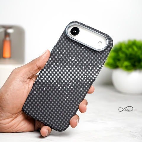 iPhone 17 Air Back Cover Case | Carbon Fiber Mag-X - Galaxy Black