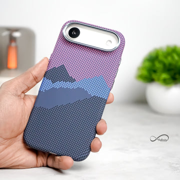 iPhone 17 Air Back Cover Case | Carbon Fiber Mag-X - Mountain Peak Purple