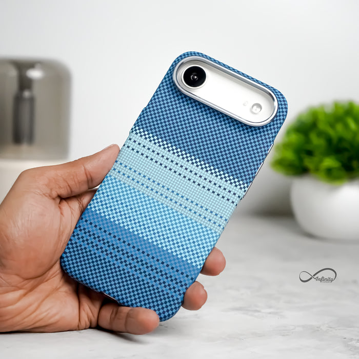 iPhone 17 Air Back Cover Case | Carbon Fiber Mag-X - Moonrise Blue