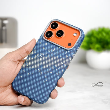 iPhone 17 Pro Back Cover Case | Carbon Fiber Mag-X - Galaxy Blue