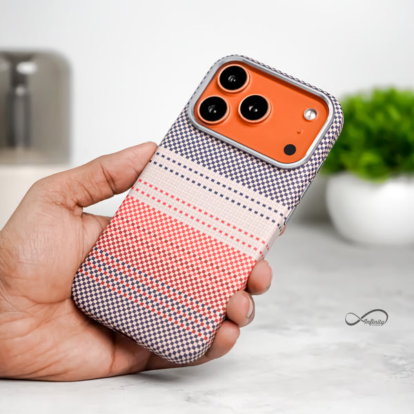 iPhone 17 Pro Back Cover Case | Carbon Fiber Mag-X - Sunset Gray