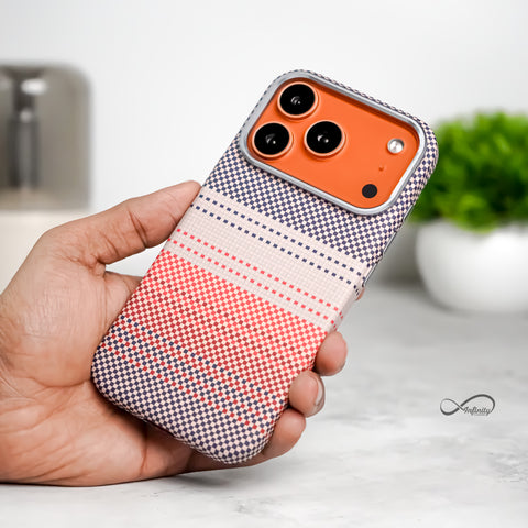 iPhone 17 Pro Back Cover Case | Carbon Fiber Mag-X - Sunset Gray