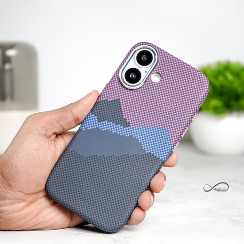 iPhone 17 Back Cover Case | Carbon Fiber Mag-X - Mountain Peak Purple