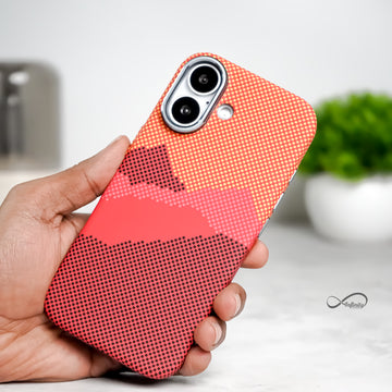 iPhone 17 Back Cover Case | Carbon Fiber Mag-X - Mountain Peak Orange