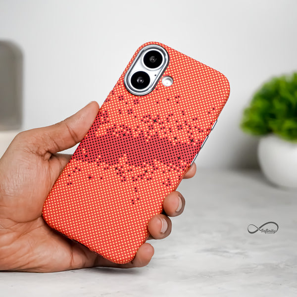 iPhone 17 Back Cover Case | Carbon Fiber Mag-X - Galaxy Orange