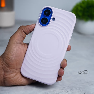iPhone 16 Back Cover Case | Silicone Wave Mag-X - Purple