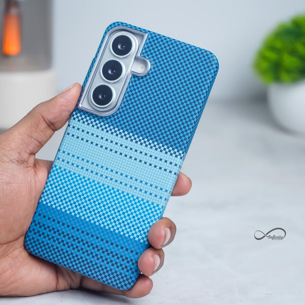 Samsung Galaxy S26 Back Cover Case | Carbon Fiber Mag-X - Moonrise Blue