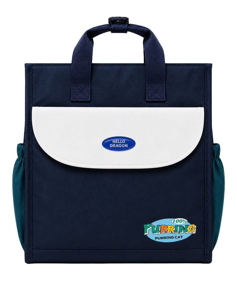 HELLO DRAGON Lunch Bag for Kids & Women | Insulated 13L Tote Bag | Blue