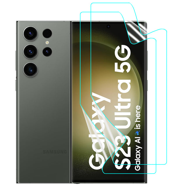 Samsung Galaxy S23 Ultra Screen Protector Guard [Clear] | Easy Do Film - 2 Pack [NOT TEMPERED GLASS]