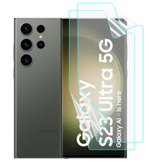 Samsung Galaxy S23 Ultra Screen Protector Guard [Matte Clear] | Easy Do Film - 2 Pack [NOT TEMPERED GLASS]