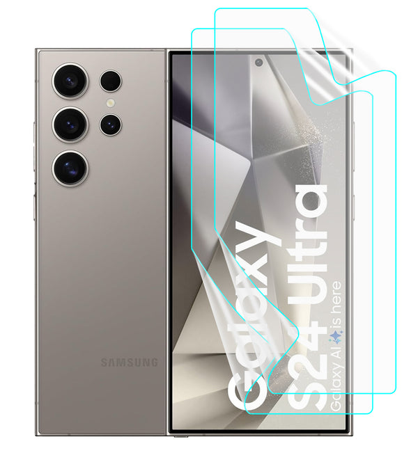 Samsung Galaxy S24 Ultra Screen Protector Guard [Matte Clear] | Easy Do Film - 2 Pack [NOT TEMPERED GLASS]