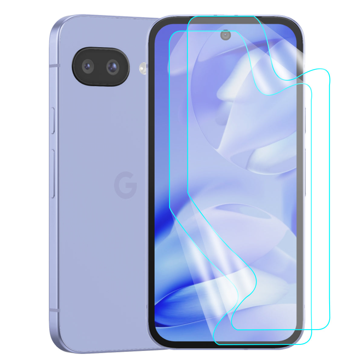 Google Pixel 9A Screen Protector Guard [Matte Clear] | Easy Do Film - 2 Pack [NOT TEMPERED GLASS]