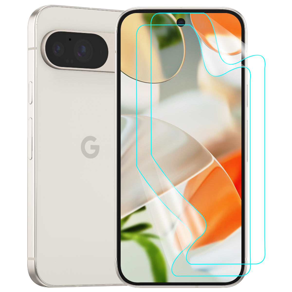 Google Pixel 9 Pro Screen Protector Guard [Clear] | Easy Do Film - 2 Pack [NOT TEMPERED GLASS]