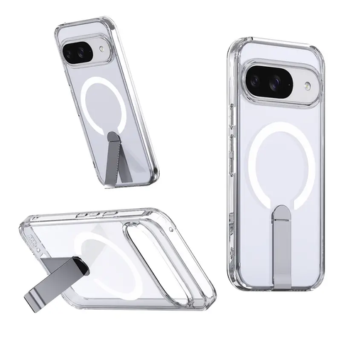 Google Pixel 9 Pro Back Cover Case | Mag X With Kick Stand - Clear