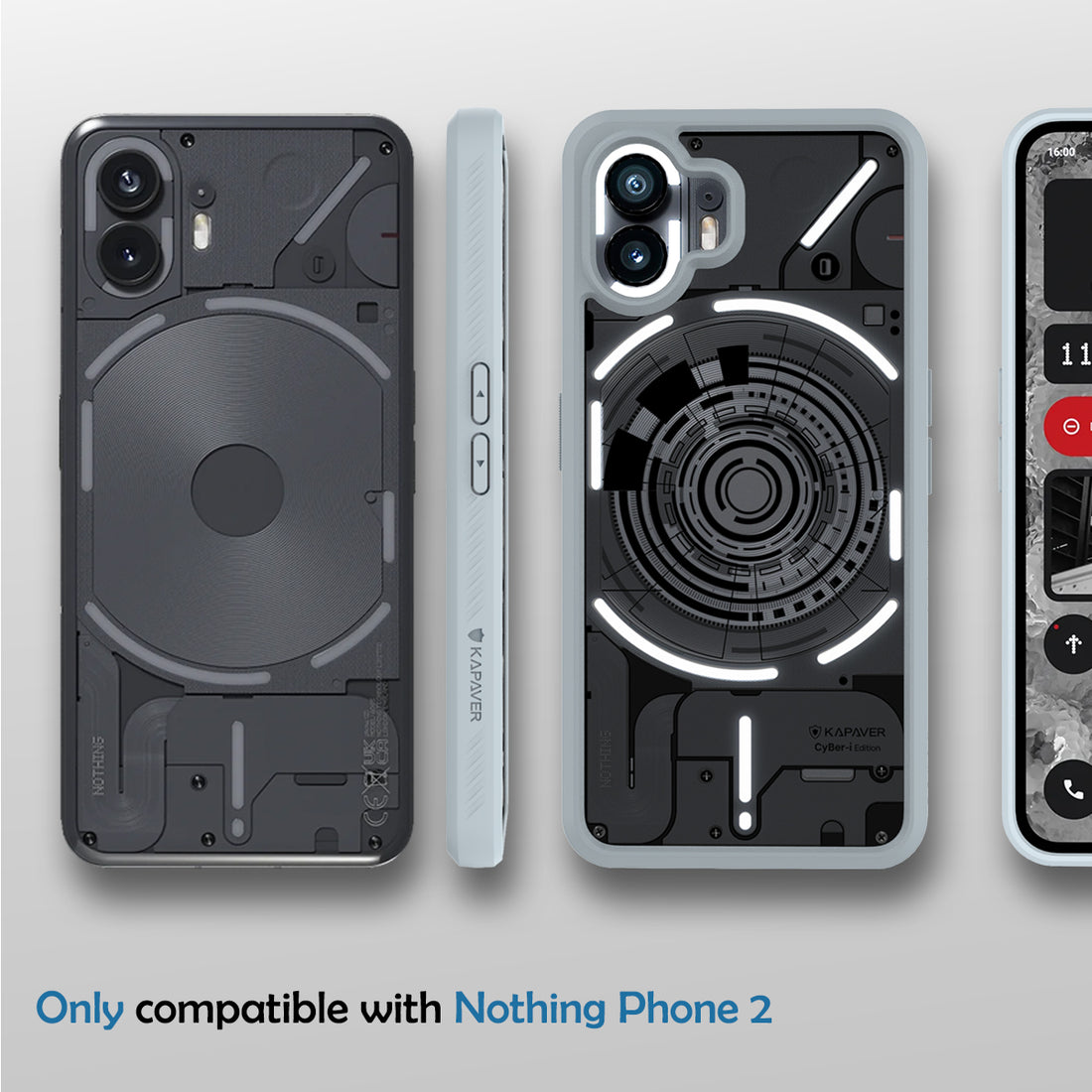 Nothing Phone 2 Cyber- i Edition Back Cover Case - Gray [CyBer-01]