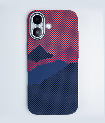 iPhone 17 Back Cover Case | Carbon Fiber Mag-X - Mountain Peak Purple