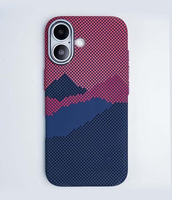 iPhone 17 Back Cover Case | Carbon Fiber Mag-X - Mountain Peak Purple