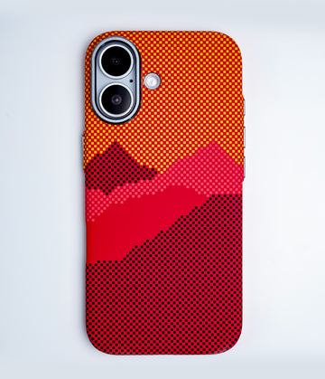 iPhone 17 Back Cover Case | Carbon Fiber Mag-X - Mountain Peak Orange