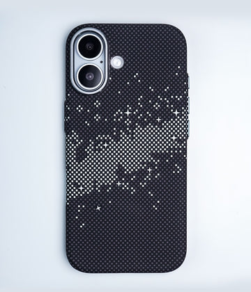 iPhone 17 Back Cover Case | Carbon Fiber Mag-X - Galaxy Black