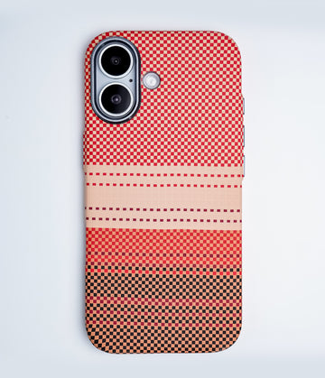 iPhone 17 Back Cover Case | Carbon Fiber Mag-X - Sunset Orange