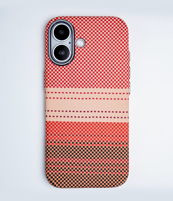 iPhone 17 Back Cover Case | Carbon Fiber Mag-X - Sunset Orange