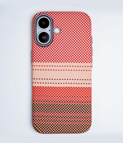 iPhone 17 Back Cover Case | Carbon Fiber Mag-X - Sunset Orange
